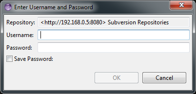 How to change the user in Subversive