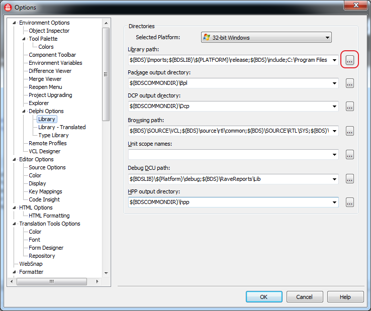 Installing ZeosLib in Delphi XE2 Delphi XE2 - Library Path - Installing ZeosLib in Delphi XE2