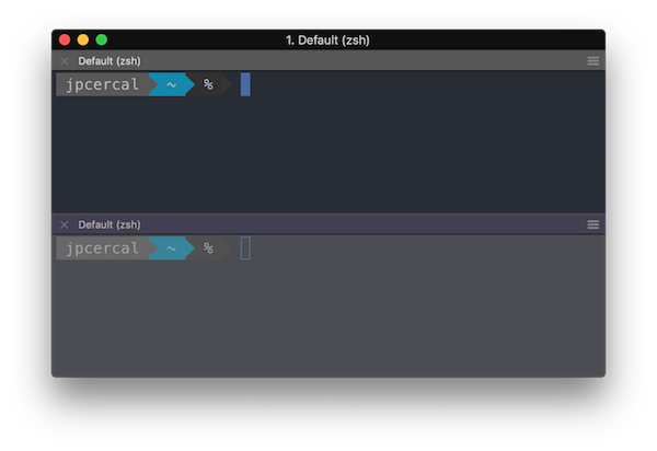 Divisão horizontal do iTerm