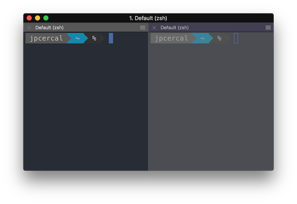 Divisão vertical do iTerm